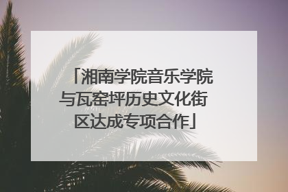 湘南学院音乐学院与瓦窑坪历史文化街区达成专项合作