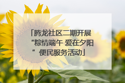 腾龙社区二期开展 “粽情端午 爱在夕阳”便民服务活动