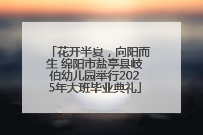 花开半夏，向阳而生 绵阳市盐亭县岐伯幼儿园举行2025年大班毕业典礼