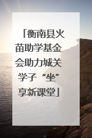 衡南县火苗助学基金会助力城关学子“坐”享新课堂