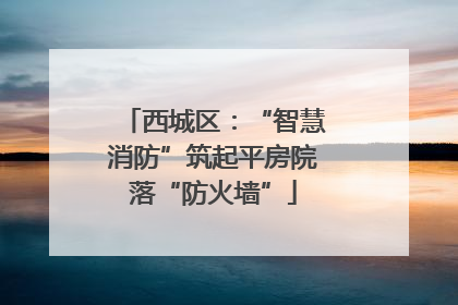 西城区：“智慧消防”筑起平房院落“防火墙”