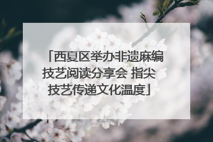 西夏区举办非遗麻编技艺阅读分享会 指尖技艺传递文化温度