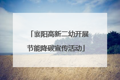 襄阳高新二幼开展节能降碳宣传活动