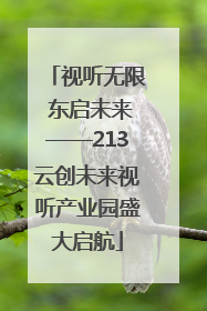 视听无限 东启未来——213云创未来视听产业园盛大启航