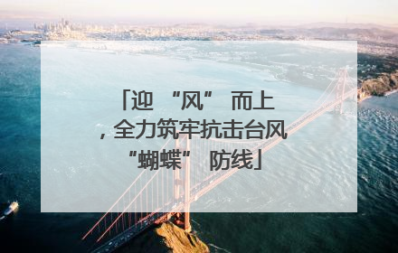 迎 “风” 而上，全力筑牢抗击台风 “蝴蝶” 防线