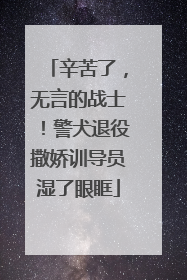 辛苦了，无言的战士！警犬退役撒娇训导员湿了眼眶