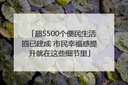 超5500个便民生活圈已建成 市民幸福感提升就在这些细节里
