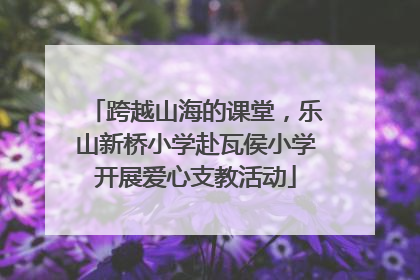跨越山海的课堂，乐山新桥小学赴瓦侯小学开展爱心支教活动