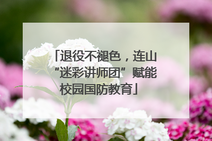 退役不褪色，连山“迷彩讲师团”赋能校园国防教育