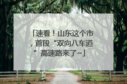 速看！山东这个市，首段“双向八车道”高速路来了~