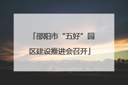 邵阳市“五好”园区建设推进会召开
