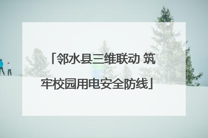 邻水县三维联动 筑牢校园用电安全防线