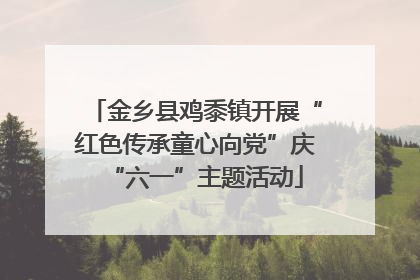 金乡县鸡黍镇开展“红色传承童心向党”庆“六一”主题活动