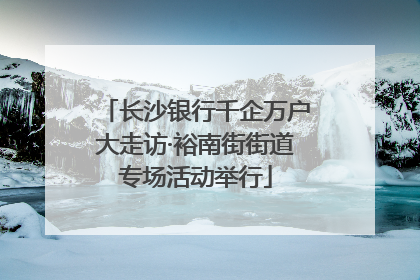 长沙银行千企万户大走访·裕南街街道专场活动举行