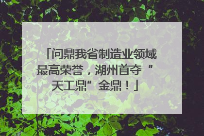 问鼎我省制造业领域最高荣誉，湖州首夺“天工鼎”金鼎！