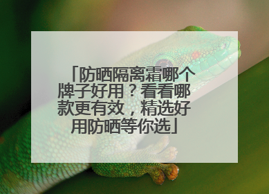 防晒隔离霜哪个牌子好用？看看哪款更有效，精选好用防晒等你选