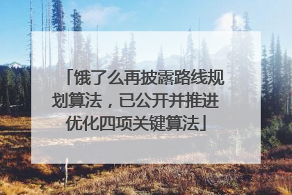 饿了么再披露路线规划算法，已公开并推进优化四项关键算法