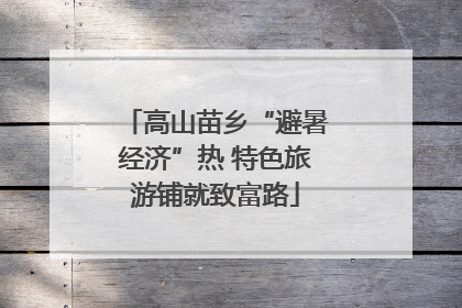 高山苗乡“避暑经济”热 特色旅游铺就致富路