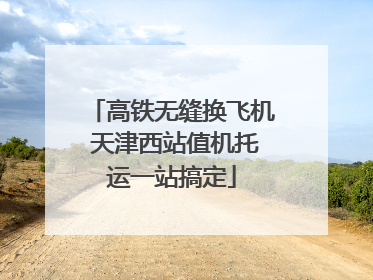 高铁无缝换飞机 天津西站值机托运一站搞定