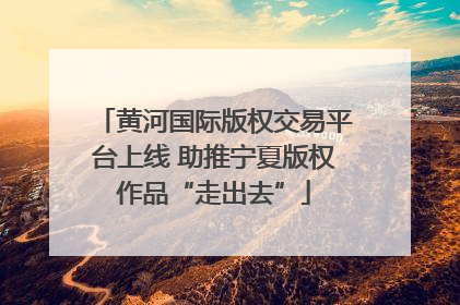 黄河国际版权交易平台上线 助推宁夏版权作品“走出去”