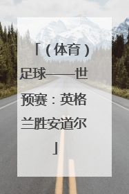 （体育）足球——世预赛：英格兰胜安道尔