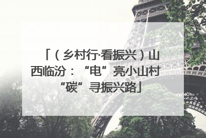 （乡村行·看振兴）山西临汾：“电”亮小山村 “碳”寻振兴路