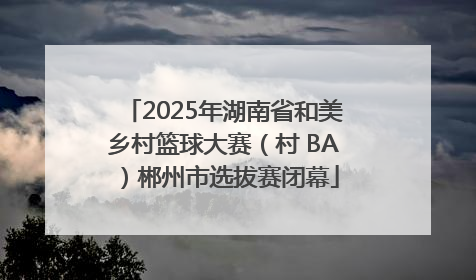 2025年湖南省和美乡村篮球大赛（村 BA）郴州市选拔赛闭幕