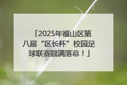 2025年福山区第八届“区长杯”校园足球联赛圆满落幕！