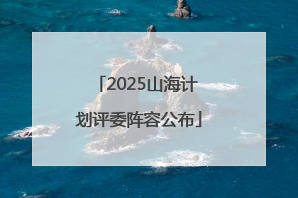 2025山海计划评委阵容公布