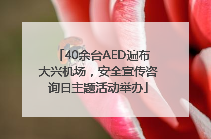 40余台AED遍布大兴机场，安全宣传咨询日主题活动举办